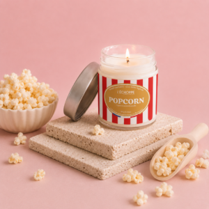 Kvapni sojų vaško žvakė Popcorn 180 g